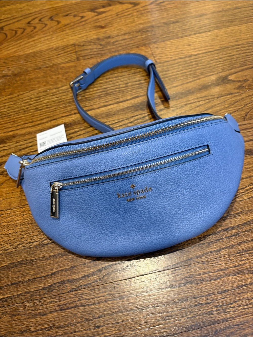 kate spade Blue Leather Crossbody Belt Bag with Gold Hardware - Picture 2 of 8